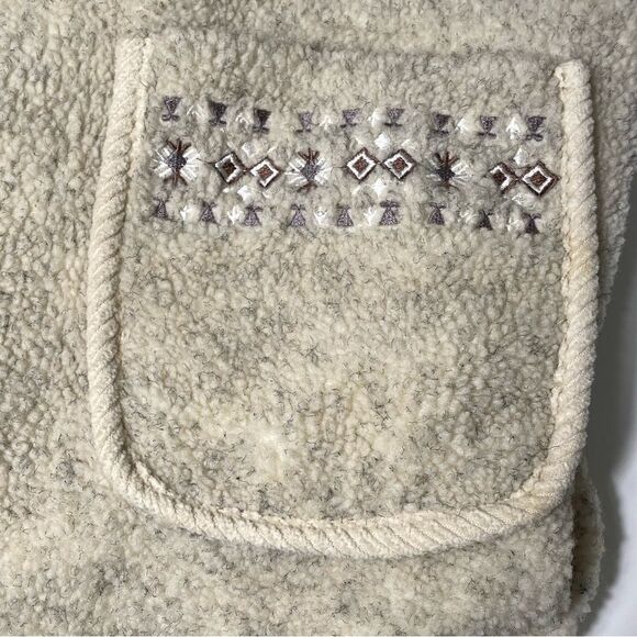 Vintage Tudor Court Button Front Speckled Fleece Jacket/Shacket Women's Size Med - Picture 2 of 16